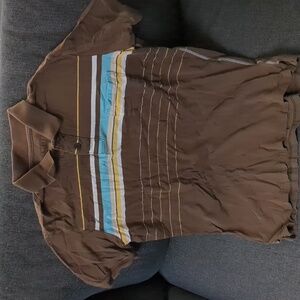 Arizona Short Sleeve Brown Polo in Medium